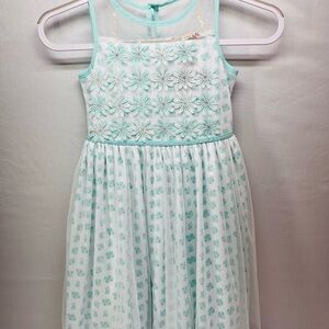 Speechless Mint Floral Kids Dress